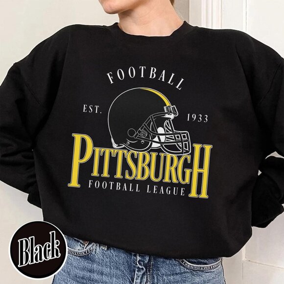 Olin D Tops - Pittsburgh Football Vintage Style Crewneck Sweatshirt For Fan 91